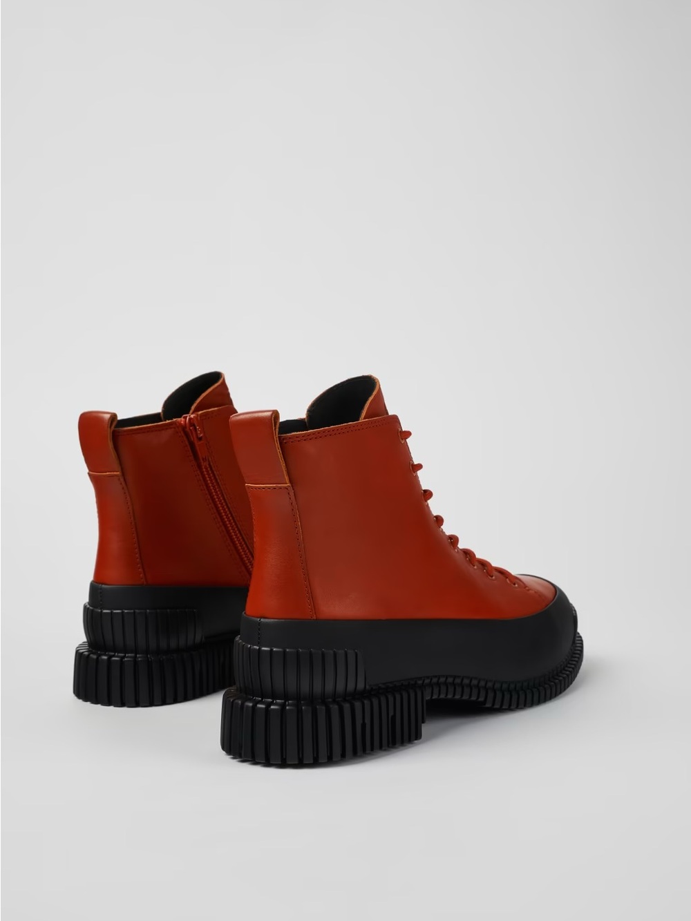 Camper Pix Lace-Up Boot Rust Leather 
Lug Sole - Picture 4 of 7